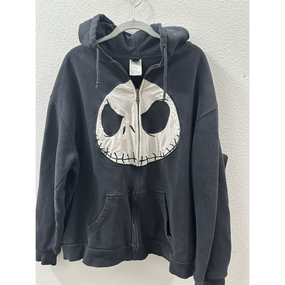 Disney Nightmare Before Christmas Jack Skellington Full Zip Sweatshirt  XL